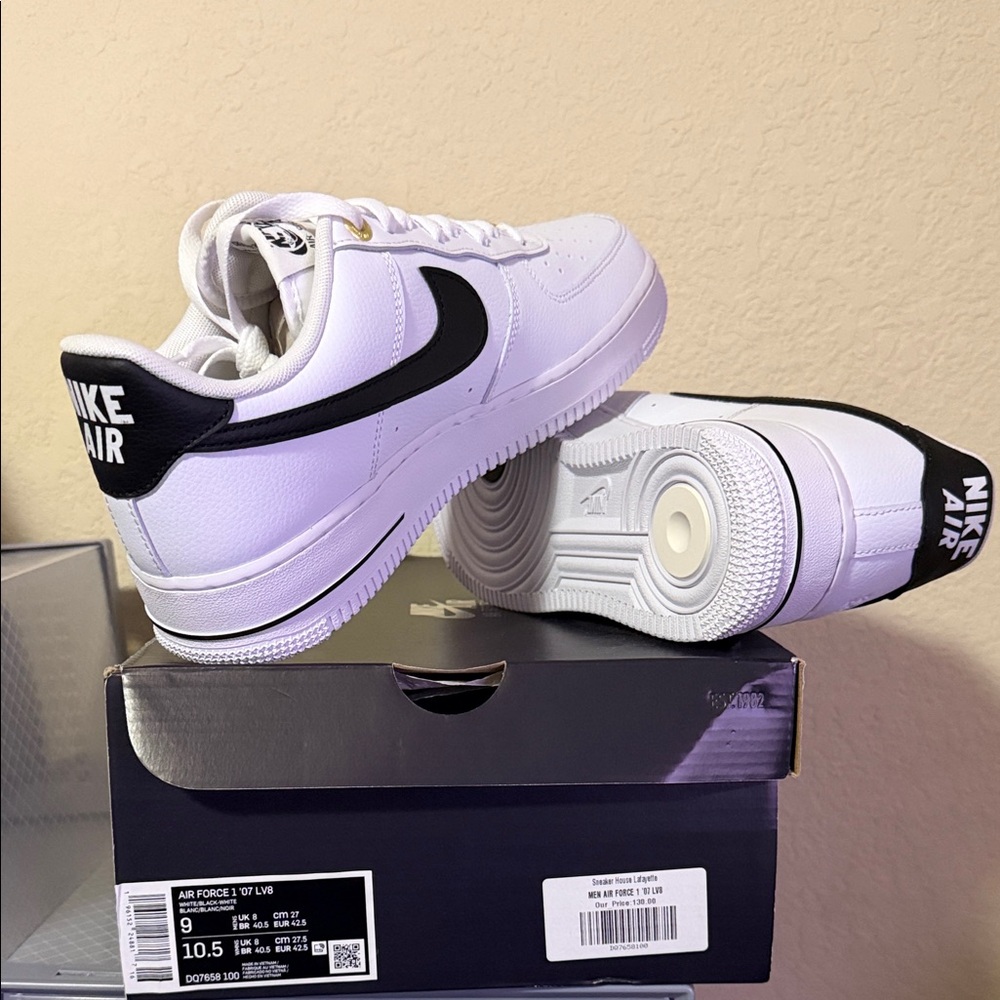 Nike Air Force 1 Low White Black Sneakers (Reasonable Offers Accepted) - Picture 7 of 7